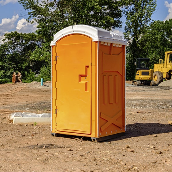 can i customize the exterior of the porta potties with my event logo or branding in Marshall County OK